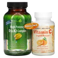Irwin Naturals, High Potency D3 & K2 Complex, 60 Liquid Soft-Gels