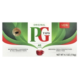 PG Tips, Original Tea, 40 чайных пакетиков, 116 г (4,1 унции)