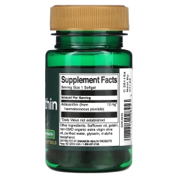 Swanson, Астаксантин, максимальная эффективность, 12 мг, 30 мягких таблеток