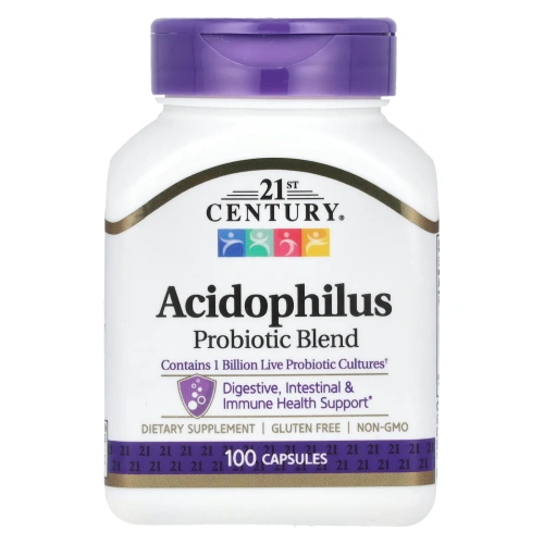 21st Century, Пробиотическая смесь бактерий Acidophilus, 100 капсул