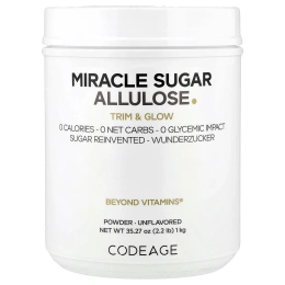 Codeage, Miracle, сахарный аллюлозный порошок, без добавок, 1 кг (35,27 унции)