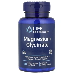 Life Extension, Глицинат магния, 90 вегетарианских капсул (105 мг на капсулу)