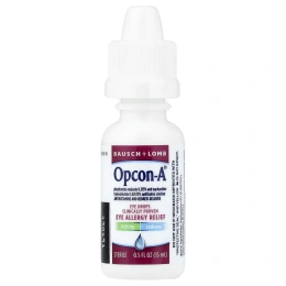 Opcon-A, глазные капли от аллергии, 2 флакона по 15 мл (0,5 жидк. унции)