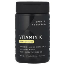 Sports Research, Vitamin K, Multi-Spectrum, 60 растительных капсул