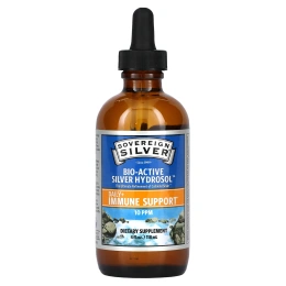 Sovereign Silver, Bio-Active Silver Hydrosol, коллоидное серебро для ежедневной поддержки иммунитета, с дозатором-пипеткой, 10 част./млн, 118 мл (4 жидк. унции)