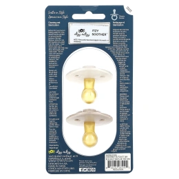 itzy ritzy, Itzy, пустышка с сосками из натурального каучука, для детей 0–6 месяцев, кокос и тост, 2 пустышки