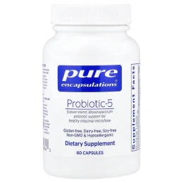 Pure Encapsulations, Probiotic-5, 60 капсул (10 млрд КОЕ в 1 капсуле)
