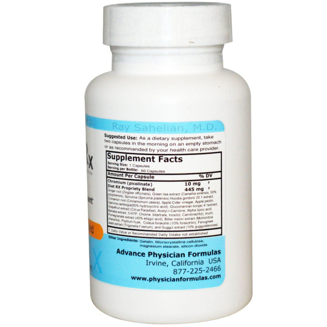 Advance Physician Formulas, Inc., Диета Rx, 60 капсул