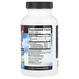 BioSchwartz, рыбий жир с омега-3 для приёма раз в день, тройная сила действия, высокая эффективность, лимон, 1200 мг, 100 капсул