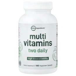 Micro Ingredients, мультивитамины, высокая биодоступность, 180 вегетарианских капсул