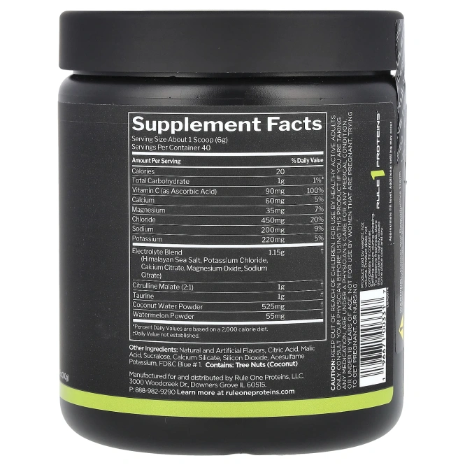 Rule One Proteins, Lytes, голубая малина, 240 г (8,47 унции)