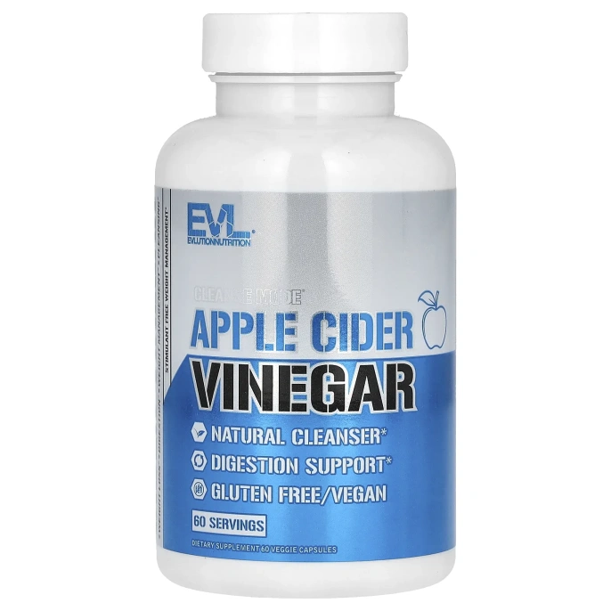 EVLution Nutrition, Яблочный уксус, 60 капсул