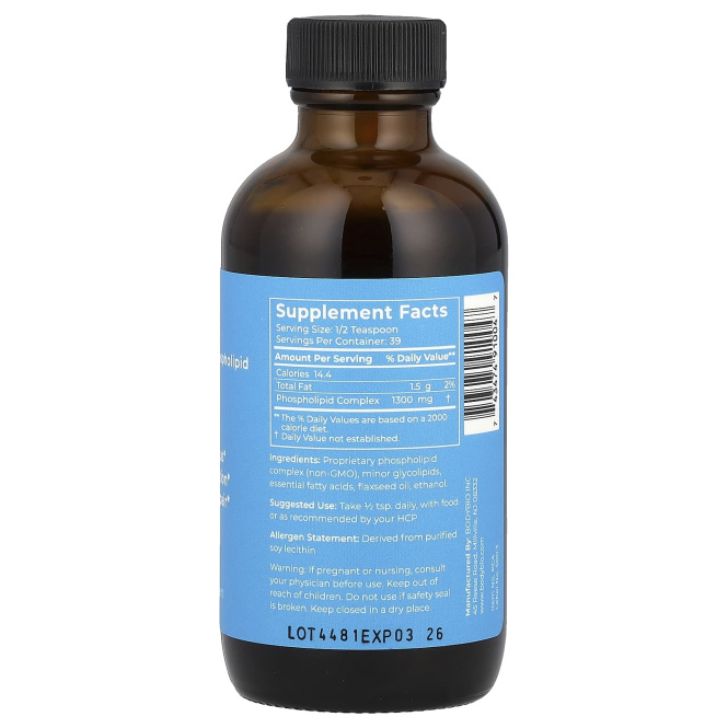BodyBio, фосфатидилхолин, липосомальный фосфолипидный комплекс, 120 мл (4 жидк. унции)