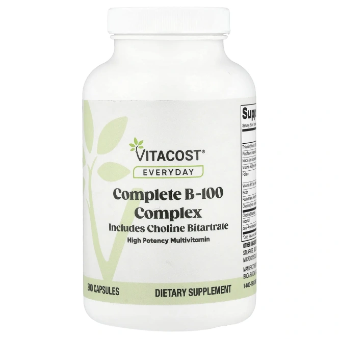 Vitacost, Everyday, Complete B-100 Complex, 200 Capsules