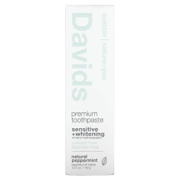 Davids, Premium Toothpaste, Sensitive + Whitening, натуральная перечная мята, 149 г (5,25 унции)