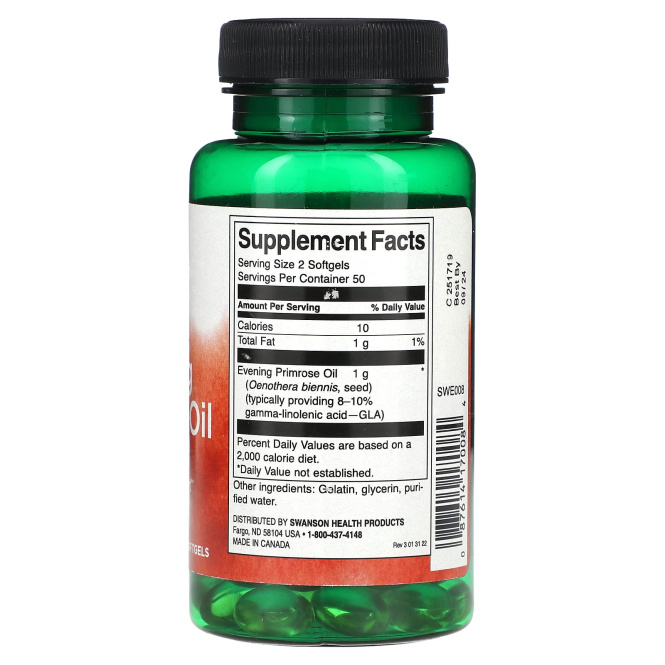 Swanson, Масло примулы вечерней, 500 мг, 100 капсул