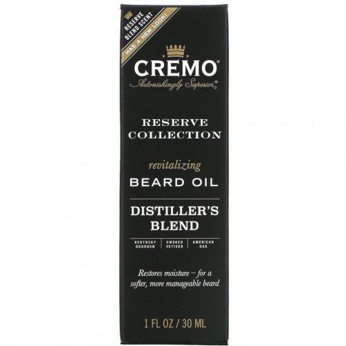 Cremo, Reserve Collection, масло для бороды, смесь Reserve, 30 мл (1 жидк. Унция)