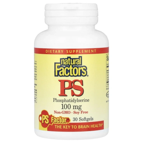 Natural Factors, PS, фосфатидилсерин, 100 мг, 30 мягких таблеток