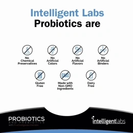 Intelligent Labs, пробиотики и пребиотики, 60 вегетарианских капсул