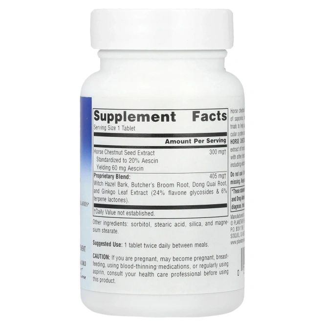 Planetary Herbals, Horse Chestnut Vein Strength ™, 42 таблетки