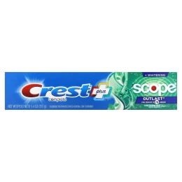 Crest, Complete, Scope, Outlast Plus Whitening, зубная паста с фторидом, мята, 153 г (5,4 унции)