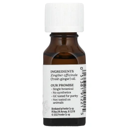 Aura Cacia, На 100% чистое эфирное масло, свежий имбирь, 0,5 жидк. унции (15 мл)