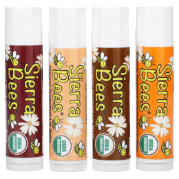 Sierra Bees, Органический бальзам для губ, ассорти, 4 пакетика, 0,15 унций (4,25 г) каждый