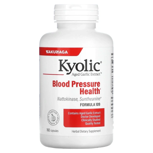 Kyolic, Экстракт Выдержанного Чеснока для Нормализации Кровяного Давления, Формула 109, 160 капсул