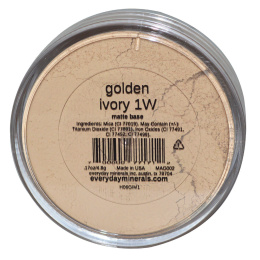 Everyday Minerals, Матовая основа, золотистый с оттенком слоновой кости 1W, 0,17 унций (4,8 гр)