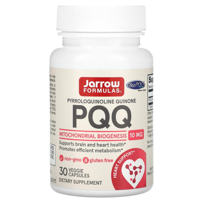 Jarrow Formulas, PQQ, пирролохинолинхинон, метоксантин, 10 мг, 30 капсул