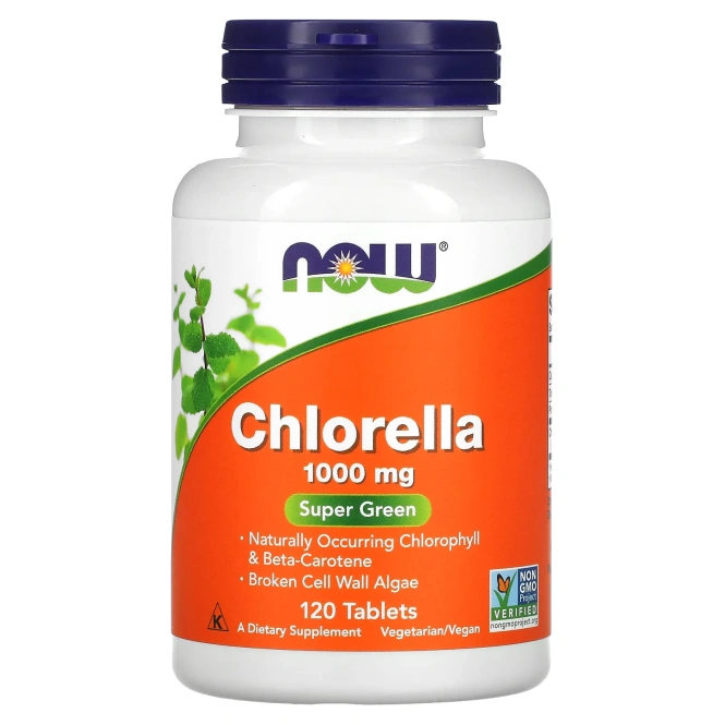 Хлорелла NOW Chlorella 1000 мг, 120 таблеток