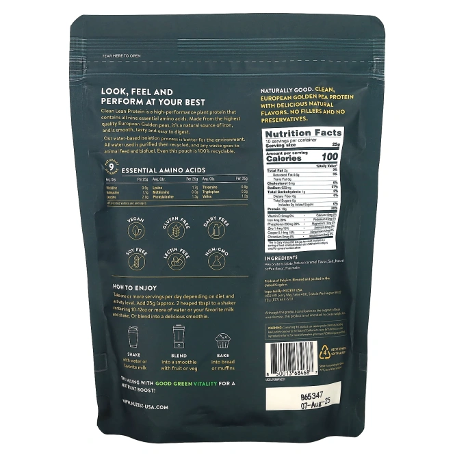 Nuzest, Clean Lean Protein, соленая карамель, 250 г (8,8 унции)