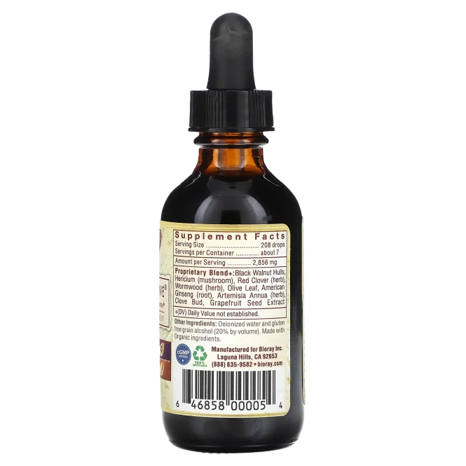 Средство от Паразитов Bioray Inc Полынь и Гвоздика, 2 жидких унций (59 мл)