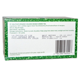 St. Dalfour, Органический зеленый чай с золотым манго, 25 пакетиков, 1,75 унции (50 г)