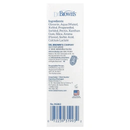Dr. Brown's, Детская зубная паста, без фтора, для детей от 0 до 3 лет, с клубникой, 40 г (1,4 унции)