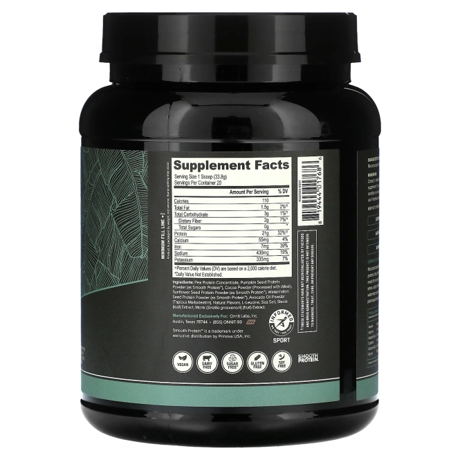 Onnit, Растительный протеин, шоколад, 676 г (1,5 фунта)