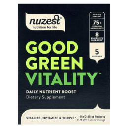 Nuzest, Good Green Vitality ™, 5 пакетиков по 10 г (0,35 унции)
