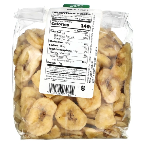 Bergin Fruit and Nut Company, Банановые чипсы, 9 унций (255 г)