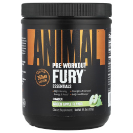 Animal, Fury® Essentials, перед тренировкой, зеленое яблоко, 322 г (11,3 унции)