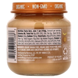 Happy Family Organics, Happy Baby®, для детей от 6 месяцев, бананы и батат, 113 г (4 унции)