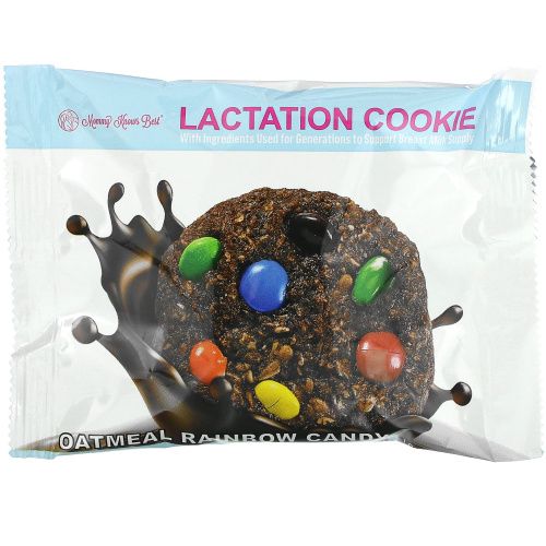Mommy Knows Best, Lactation Cookies, овсяные радужные конфеты, 10 штук по 2 унции