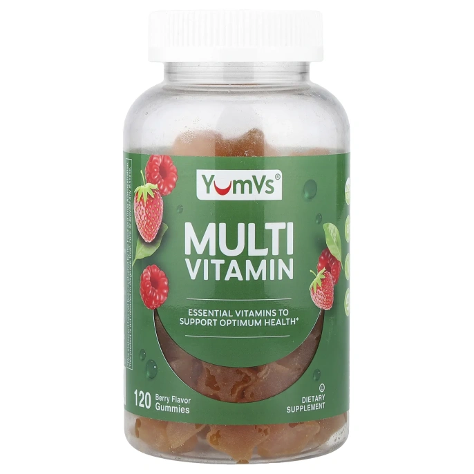 YumVs, мультивитаминный комплекс, со вкусом ягод, 120 жевательных таблеток