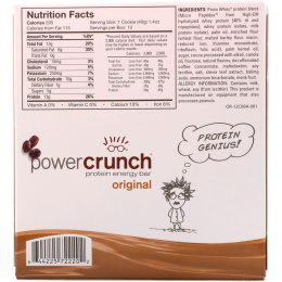 BNRG, Power Crunch Протеиновый энергетический батончик, Оригинальный, Мокко и сливки, 12 батончиков, 1,4 унц. (40 г)  каждый