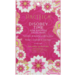 Pacifica, Disobey Time Rose & Peptide Facial Mask, 1 Mask, 0.67 fl oz (20 ml)