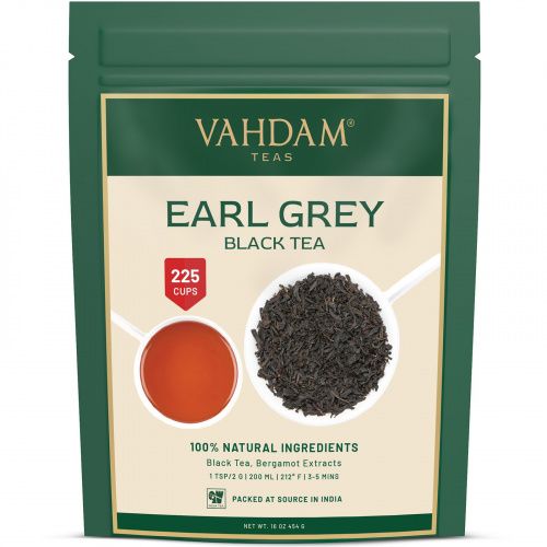 Vahdam Teas, Earl Grey, черный чай, цитрусовый, 454 г (16 унций)