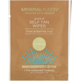 Mineral Fusion, Салфетки для постепенного загара, орех макадамии, размер средний, 5 шт.
