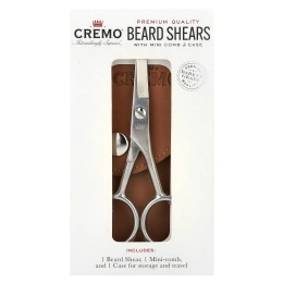 Cremo, станки для бороды премиального качества с мини-гребенкой и футляром, набор из 3 предметов