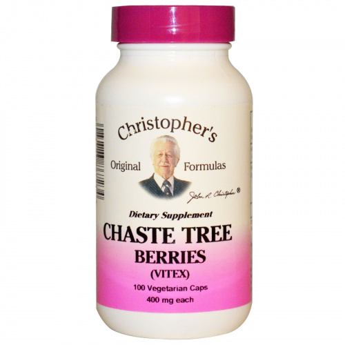 Christopher's Original Formulas, Ягоды прутняка (витекса), 525 мг, 100 капсул на растительной основе