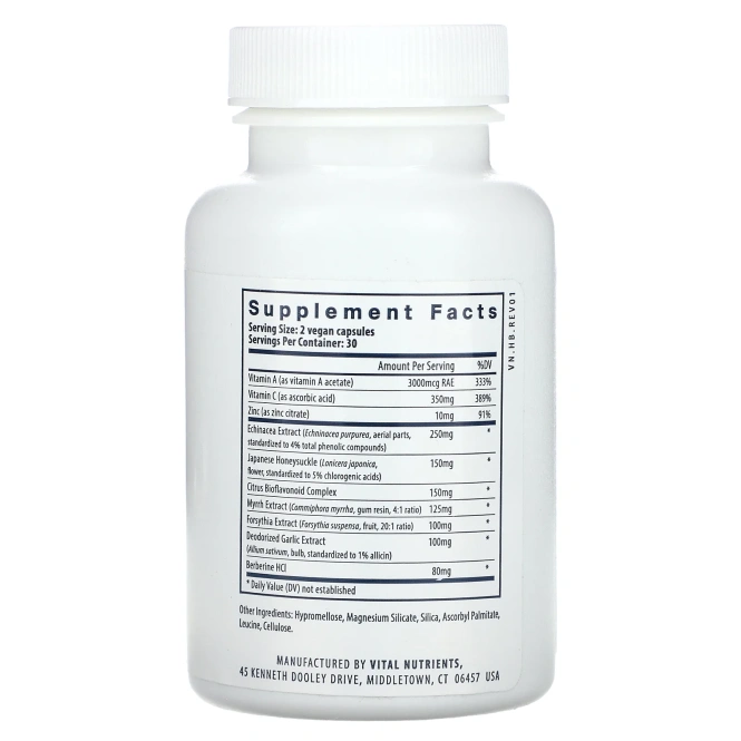 Vital Nutrients, Herbal Biotic, биотик, 60 веганских капсул