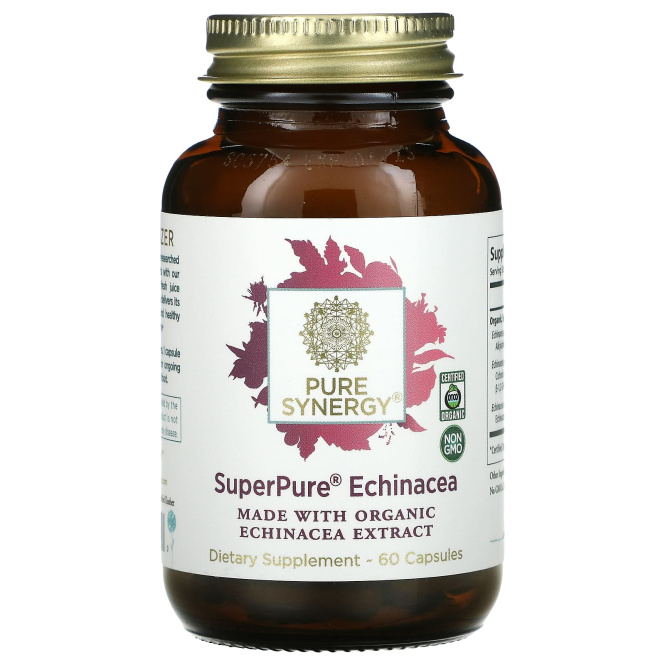 The Synergy Company, Органический экстракт эхинацеи SuperPure, 60 капсул